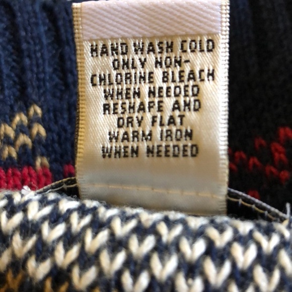 FREE WITH ANY PURCHASE - Navy, Red, White & Tan Knit Cardigan Sweater - Picture 5 of 5